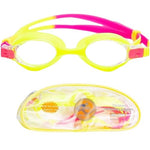 El Regalo Kids Swim Goggles Clear Wide Vision Swimming Goggles Anti Fog Kids Pool Goggles Silicone Frame Children Goggles (upto 9 years old kids) (Neon Yellow)