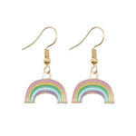 El Regalo 1 Pair Rainbow Earrings- Cute Enameled Colorful Rainbow Hypoallergenic Earrings for Girls & Women (option-3)