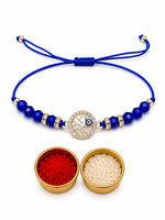 El Regalo Evil Eye CZ Tree of Life Bracelet Rakhi for Brother