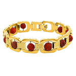 El Regalo Designer Om Rudraksha Bracelet Rakhi For Brother - Shiva Rudraksha Chain With Roli Chawal, greeting Message Card In elegant Box For Mens (Multi Rudraksha Rakhi)