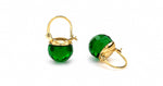 El Regalo Elegant & Graceful Aquamarine Austrian Crystal Earrings for Girls & Women- Sparkly Austrian Crystal Disco Ball Earrings (Dazzling Green)