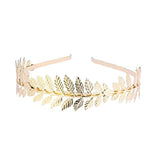 El Regalo's Golden Leaves Vintage Crown Style Metal Hairband/Tiara Hair accessories for Kids/Girls/Teens/Women- Bridal Crown Hairbands (Option-2)