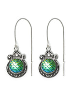El Regalo 1 Pair Gradient 3D Mermaid Shell Threader Earrings for Girls & Women- Vintage Threader Earrings