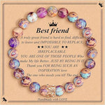 El Regalo Best Friends Crown Charm Beaded Bracelet- Friendship Bracelet For Girls/Women Inspirational Bracelets