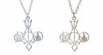 El Regalo Hungr Games The Mortal Instruments City of Bones Divergent Percy Jackson necklace for Girls & Boys (Silver & Gold)