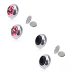 El Regalo 2 Pairs Non-Pierced CZ Magnetic Clip-On Unisex Earrings for Men/Women/Girls/Boys - Colorful CZ Fake Crystal Ear Stud Earrings (Pink & Black)