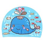El Regalo 1PC Cute Cartoons/Animal Printed Kids/Babies Swimming Cap (1-6 Years Old) Comfortable Breathable Polyester Fabric Swimming Caps (Not Waterproof) (Cute Dolphin Swimming Cap)