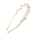 El Regalo Multi Layered Tiara Hairbands- Retro Star, Moon, Pearls, Flowers, Rhinestone Hairband/Headband for Kids/Girls & Women - Wedding Bridal Bridesmaid Hair Accessories (Pearls & Crystals)
