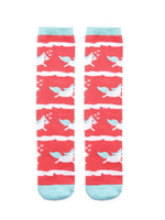 El Regalo 1 Pair Cute & Soft Fun Cartoon Animal Printed Funky Socks for Kids/Cute Animal Cartoon Print Lovely Combed Cotton High Knee Socks (3-8 Years) (Red Unicorn)
