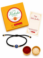 El Regalo Evil Eye CZ Bracelet Rakhi for Brother with Roli Chawal in Gift Box (Option-6)