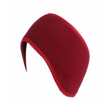 El Regalo 1 PC Fleece Ear Warmer Unisex Sports Headband with Velcro, Cozy Fleece Ski Ear Muff Stretch Winter Earmuff Headband Hair Band Running Headband for Men & Women (Red)