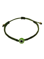 El Regalo Cute Evil Eye Bracelet - Lucky Evil Eye Adjustable Unisex Bracelet Avoid Negative Energy for Girls/Boys/Men/Women (Green)