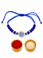 El Regalo Evil Eye CZ LOVE Bracelet Rakhi for Brother