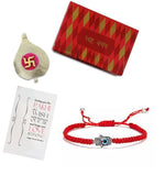 El Regalo Rakhi for Brother - Elegant Rakhi Combo with 1 Evil Eye Rakhi, shagun & Message Card in Rakhi Gift Box for Kids/Teens or Adult (Option-6)