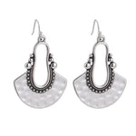 El Regalo Bohemian Oxidised Silver Earrings for Women | Vintage Tribal Hoop & Geometric Drop Earrings | Boho Statement Dangle Earrings for Girls | Indo Western Fashion Jewellery (Style-1)