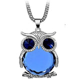 El Regalo Trendy & Long Owl Pendant Chain Necklace for Girls & Women | Owl Jewelry (Blue)