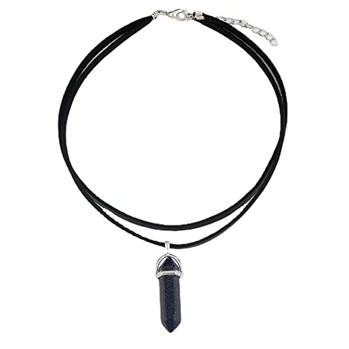 El Regalo Choker Necklace for Girls & Women | Black Wrap Velvet Choker with Healing Stones Women Girls Everyday Boho Necklace Gift Her Jewelry Hippie Crystal (Black)