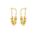 El Regalo Western Golden Coin Pendant Hoop Earrings - Classic Hoops with Light Disc Charms - Elegant and Versatile Jewelry for Women - Luxurious and Sophisticated Design (Front Back Tassel Hoop)