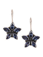 El Regalo Oxidized Silver Brass Earrings with Stones for Girls & Women Vintage Flower Oxidized Earrings for casual outing and get together