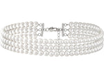 Sacina Boho 1920s Layered 3 Row Imitation Pearl Choker Necklace, Pearl Choker Necklaces for Women, Bridal Necklace, Costume Jewelry, Christmas Jewelry Gift for Women, White