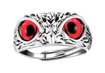 El Regalo Oil Drip Enamel Stainless Steel Ring for Women - Adjustable Irregular Design (Gun Black)