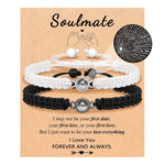 El Regalo 2Pcs I Love You 100 Languages Matching Couple Bracelets Set - Pinky Promise Valentines Day Gift For Unisex Adult (Soulmate)