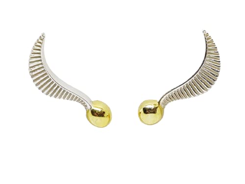 El Regalo Cute Golden Ball Angel Wings Stud Earrings for Girls & Women | Elegant Dual Tone Stud Earrings for Girls & Women