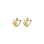 El Regalo 1 Pair Leaves Rhinestone Ear Cuff Non-Pierced Earring- Elegant Clip On Cartilage Earrings for Girls & Women
