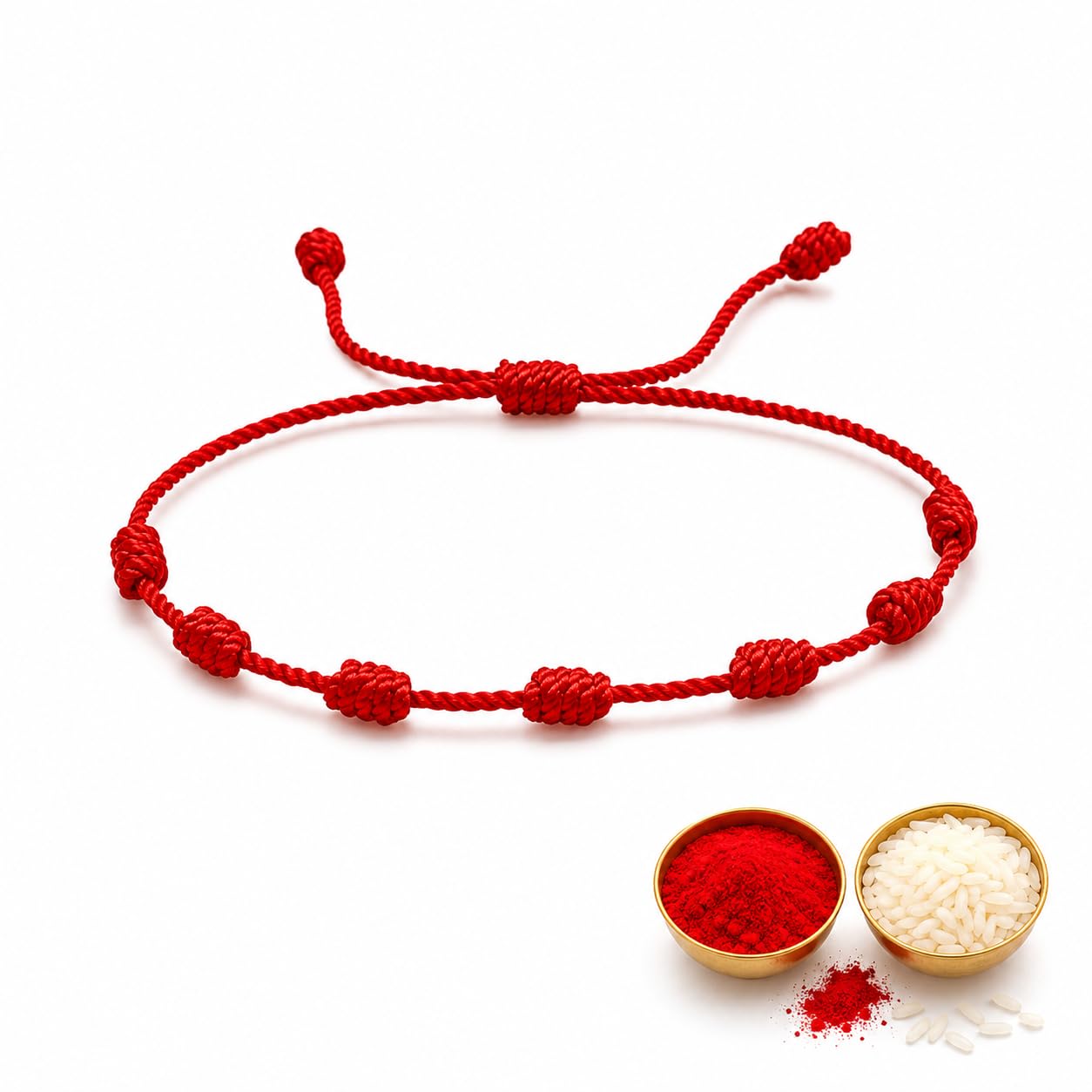 El Regalo Handmade Red Thread Rakhi for Brother | Traditional Mauli Kalava Rakhi | Adjustable Sacred Rakhi Bracelet for Men & Boys | Minimalist Designer Raksha Bandhan Rakhi | Premium Handcrafted Rakhi