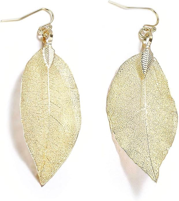 El Regalo Elegant Leaf Drop Dangle Earrings for Women & Girls - Nature Inspired Statement Earrings (Style-3)