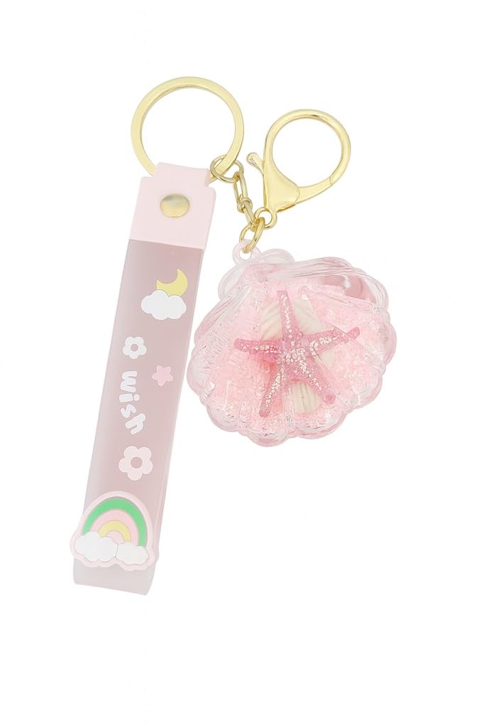 El Regalo 1PC Liquid Filled Keychains for Kids & Teens - Cute Colorful Water Motion Keyrings for Backpack, Purse & Keys - Fun Moving Liquid Design (Style-2)