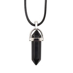 El Regalo 1 PC Hexagonal 6 Faces Healing Crystal Unisex Necklaces for Men/Women/Girls/Boys- Healing Stone Pendant Jewelry (Black Onyx)