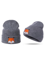 EL REGALO Kids Printed Wool Beanie Grey