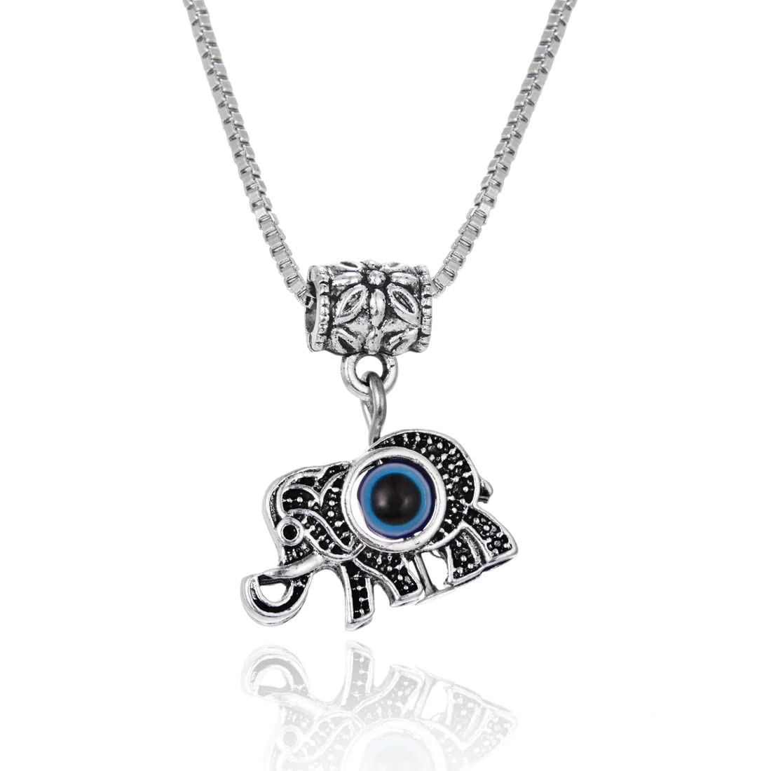 El Regalo 1pc Evil Eye Protection Pendant Necklace for Kids/Girls/Boys/Men/Women (Elephant Evil Eye)