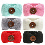 El Regalo 2 PCs Set Woolen Knitting Button Headbands/Turban Head Wrap/Unisex Knitted Hair Band Toddlers & Young Kids (Up to 5 years) for Girls & Boys (Red & Black)