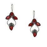 El Regalo Oxidized Silver Brass Earrings with Stones for Girls & Women Vintage Flower Oxidized Earrings for office and casual outings