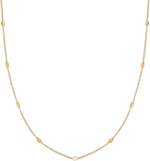 El Regalo Elegant Warterproof 18K Gold Plated Pearl Dainty Ball Bead Chain Necklace - Stainless Steel Anti-Tarnish Jewelry for Women, Girls (Small Pearl SS Chain)