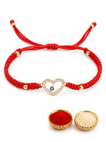 El Regalo Evil Eye CZ Bracelet Rakhi for Brother with Roli Chawal in Gift Box (Option-2)