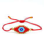 El Regalo Evil Eye Japanese Miyuki Seed Beads Lucky Unisex Bracelet | Handmade 100% Authentic Japanese Miyuki Seed Beads Bracelets (Blue)