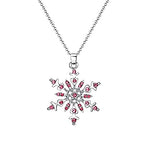 El Regalo Frozn Snowflake Crystal Necklace for Kids/Girls & Women- Crystals Snowflake Pendant Fashion Necklace