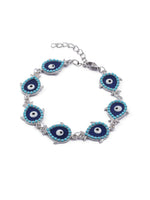 El Regalo Evil Eye Enameled Fashion Bracelet for Girls & Women- Gift for Her- Evil Eye Love, Good Luck & Protection Bracelet (Turquoise Blue Evil Eye Bracelet)