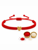 El Regalo Red Ethnic Rakhi Dori Unisex Rakhi-Adults - G letter