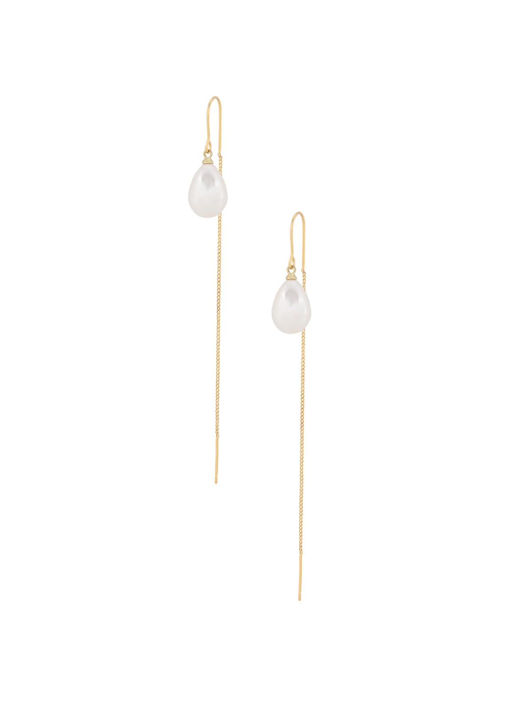 El Regalo Womens 1 Pair Long Needle- Threader Earrings- Trendy, Contemporary, Fashionable Sui Dhaaga Earrings with Pearl-Shell, Pearl Drops, Heart, Mermaid Charms (Butterfly Threader)