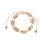 El Regalo 1 PC Metal Cowrie Shell Anklet/Bracelet for Girls & Women- Bohemian Adjustable Anklet/Bracelet Hand-woven for Girl Women (Style-3)