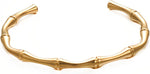 El Regalo Waterproof Stainless Steel Bamboo Style Open Cuff Bracelet for Girls/Women (For Small Wrists)- Valentines Day Gift for Her (Gold)
