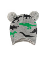 EL REGALO Unisex Kids Grey & Green Beanie