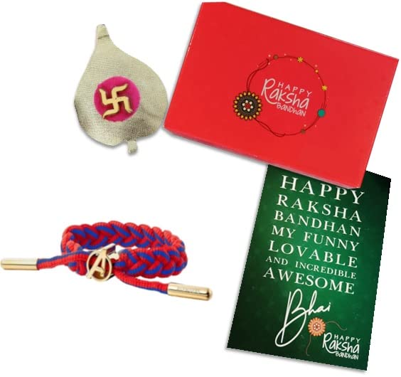 El Regalo Superhero Braided Rakhi -1 PC Rakhi, shagun, Rakshabandhan Message Card & Rakhi Box- Adjustable Unisex Superhero Rakhi for Bhai/Brother/Nephew (Superhero Rakhi Option-5)