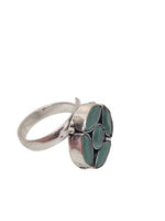 El Regalo 1 PC Finger Ring for Girls & Women- Vintage Silver Plated Stones Studded Adjustable Finger Rings (Sea Green)