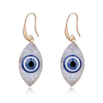 El Regalo Evil Eye Resin Druzy Earrings for Girls & Women