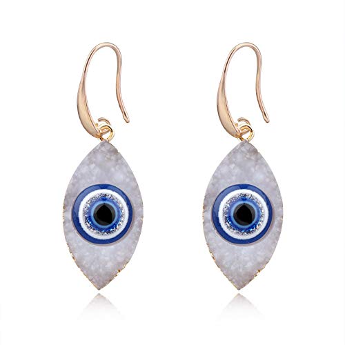 El Regalo Evil Eye Resin Druzy Earrings for Girls & Women
